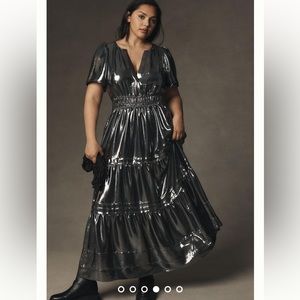 Anthropologie Plus 1X
Somerset Maxi Dress Metallic
Edition Silver